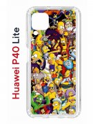 Чехол-накладка Huawei P40 Lite Kruche Print Симпсоны