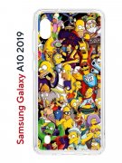 Чехол-накладка Samsung Galaxy A10 2019 Kruche Print Симпсоны