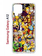 Чехол-накладка Samsung Galaxy A12/M12 Kruche Print Симпсоны