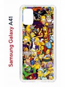 Чехол-накладка Samsung Galaxy A41 (587678) Kruche PRINT Симпсоны