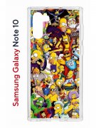 Чехол-накладка Samsung Galaxy Note 10 (580651) Kruche PRINT Симпсоны