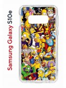 Чехол-накладка Samsung Galaxy S10e Kruche Print Симпсоны