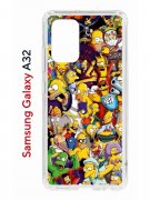 Чехол-накладка Samsung Galaxy A32 Kruche Print Симпсоны