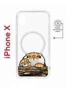 Чехол-накладка Apple iPhone X (598892) Kruche PRINT тигр первый снег