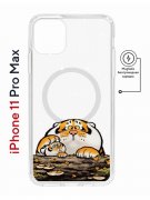 Чехол-накладка iPhone 11 Pro Max Kruche Magnet Print тигр первый снег