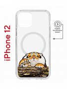 Чехол-накладка iPhone 12/12 Pro Kruche Magnet Print тигр первый снег