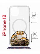 Чехол-накладка Apple iPhone 12  (598927) Kruche PRINT тигр первый снег