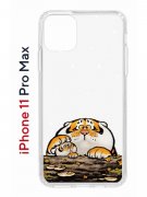 Чехол-накладка Apple iPhone 11 Pro Max (580662) Kruche PRINT тигр первый снег