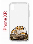 Чехол-накладка iPhone XR Kruche Print Тигр первый снег