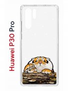 Чехол-накладка Huawei P30 Pro Kruche Print тигр первый снег
