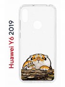 Чехол-накладка Huawei Y6 2019 (580675) Kruche PRINT тигр первый снег