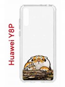 Чехол-накладка Huawei Y8P (588945) Kruche PRINT тигр первый снег
