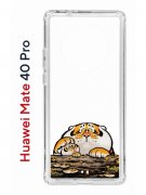 Чехол-накладка Huawei Mate 40 Pro (593961) Kruche PRINT тигр первый снег