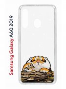 Чехол-накладка Samsung Galaxy A60 2019 (583859) Kruche PRINT тигр первый снег