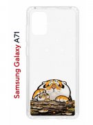 Чехол-накладка Samsung Galaxy A71 (582679) Kruche PRINT тигр первый снег