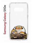 Чехол-накладка Samsung Galaxy S10e Kruche Print тигр первый снег
