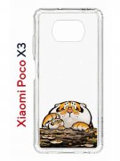 Чехол-накладка Xiaomi Poco X3 (593960) Kruche PRINT тигр первый снег