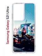 Чехол-накладка Samsung Galaxy S21 Ultra Kruche Print Киберпанк