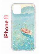 Чехол-накладка iPhone 11 Kruche Print озеро цветов