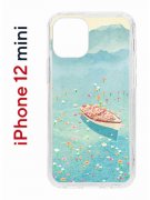 Чехол-накладка Apple iPhone 12 mini (588924) Kruche PRINT озеро цветов