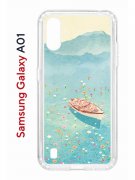 Чехол-накладка Samsung Galaxy A01/A015 (583858) Kruche PRINT озеро цветов