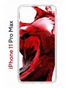 Чехол-накладка iPhone 11 Pro Max Kruche Print Вино