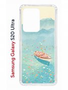 Чехол-накладка Samsung Galaxy S20 Ultra Kruche Print Озеро цветов