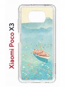 Чехол-накладка Xiaomi Poco X3/Poco X3 Pro Kruche Print озеро цветов