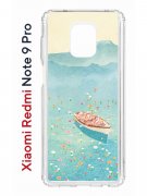 Чехол-накладка Xiaomi Redmi Note 9 Pro  (588932) Kruche PRINT озеро цветов