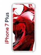 Чехол-накладка iPhone 7 Plus/8 Plus Kruche Print Вино