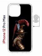 Чехол-накладка Apple iPhone 12 Pro Max (598885) Kruche PRINT Гладиатор