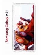 Чехол-накладка Samsung Galaxy A41 Kruche Print Человек паук