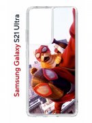 Чехол-накладка Samsung Galaxy S21 Ultra (594675) Kruche PRINT Человек паук