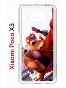 Чехол-накладка Xiaomi Poco X3 Kruche Print Человек паук