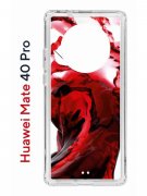 Чехол-накладка Huawei Mate 40 Pro (593961) Kruche PRINT Вино
