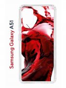 Чехол-накладка Samsung Galaxy A51 Kruche Print Вино