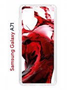Чехол-накладка Samsung Galaxy A71 Kruche Print Вино
