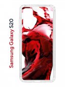 Чехол-накладка Samsung Galaxy S20 Kruche Print Вино