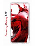 Чехол-накладка Samsung Galaxy A32 (598888) Kruche PRINT Вино