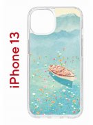 Чехол-накладка iPhone 13 Kruche Print Озеро цветов