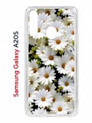 Чехол-накладка Samsung Galaxy A20S Kruche Print Ромашки