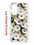 Чехол-накладка Samsung Galaxy A71 Kruche Print Ромашки