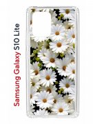 Чехол-накладка Samsung Galaxy S10 Lite Kruche Print Ромашки