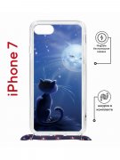 Чехол-накладка iPhone 7/8/SE (2020) Kruche Magrope Print Лунный кот