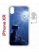 Чехол-накладка Apple iPhone XR (598897) Kruche PRINT Лунный кот