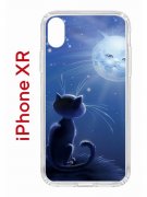Чехол-накладка iPhone XR Kruche Print Лунный кот