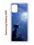 Чехол-накладка Samsung Galaxy A31 Kruche Print Лунный кот