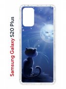 Чехол-накладка Samsung Galaxy S20 Plus Kruche Print Лунный кот