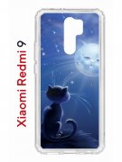 Чехол-накладка Xiaomi Redmi 9 (588934) Kruche PRINT Лунный кот