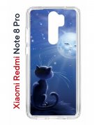 Чехол-накладка Xiaomi Redmi Note 8 Pro (585138) Kruche PRINT Лунный кот